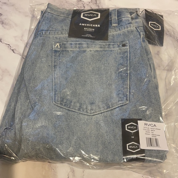 🔥RVCA AMERICANA RELAXED FIT DENIM NWT - Picture 5 of 5